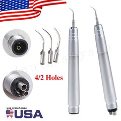 USA Dental Ultrasonic Air Perio Scaler Handpiece Hygienist 2 & 4-Holes 3 Tips CE