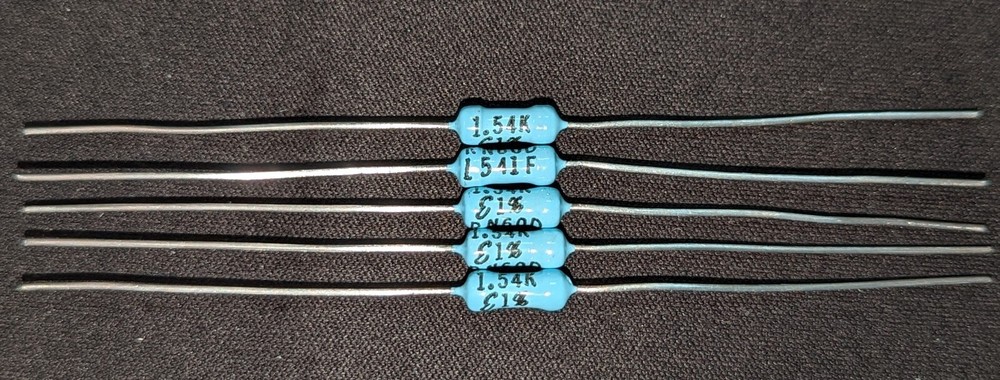 Electra Precision Metal Film Resistors 1/4 watt 1% RN60D Various Values (5 pcs)
