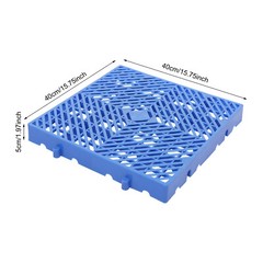 6 Pcs Blue Plastic Grid Trays Moisture Resistant Pad For Goods/Plants 40*40*5 cm
