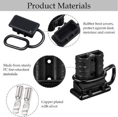 6 Sets 6-10 Gauge Battery Quick Connector 50A 12-36V Quick Connect Black