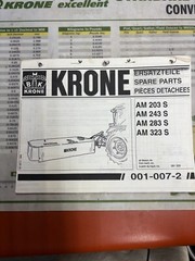 Krone AM230S, AM243S, AM283S, AM323S Spare Parts 001-007-2