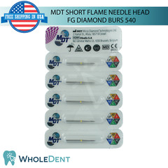 Dental MDT Short Flame Needle Head 540 FG Diamond Burs Ø1.0mmX4.0mm L21.0mm