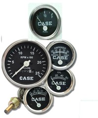 Case Tractor Temp Tachometer Oil Pressure Ammeter Fuel Gauge Set
