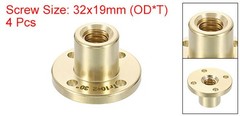 4 Pcs Tr10x2 Screw Brass Nut (2mm Pitch, 1 Start, 2mm )