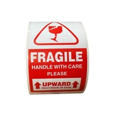 2×3,FRAGILE/UPWARD/Don’t Stack Or Drop, 500 labels per roll, 1-60 Rolls