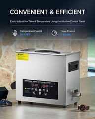 CREWORKS 6L Ultrasonic Cleaning Machine for Glasses Toys Brushes w Gentle Mode