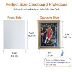 200 Packs 3.5×4.5in White Corrugated Cardboard Sheets Bulk Card Protectors