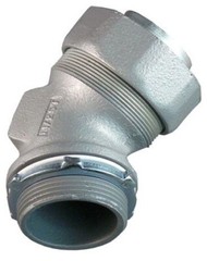Appleton ST-45150, Liquidtight Conduit Connector, 1-1/2 In 45Deg Lfmc Conn, 1 PC