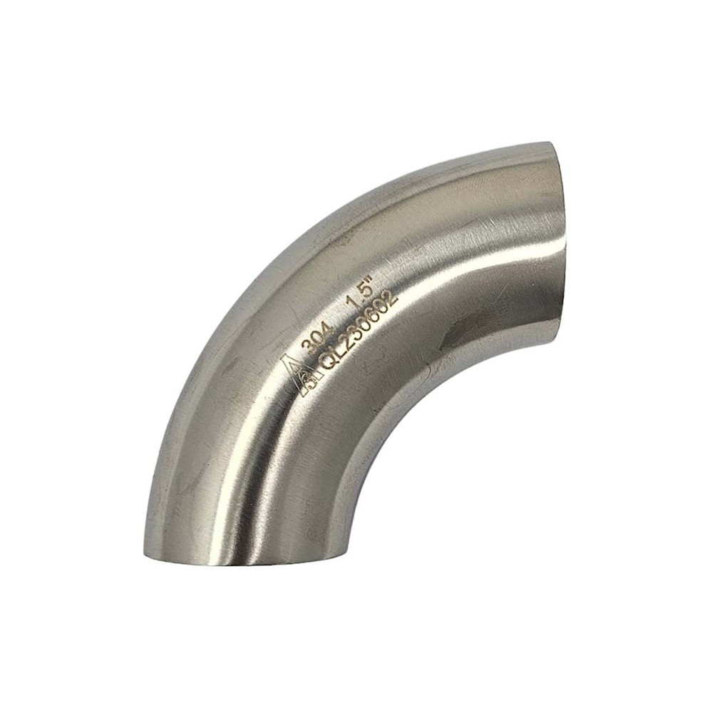 1 1/2 Inch Short Radius Butt Weld 90 304 Stainless Steel