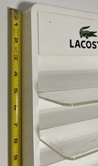 LACOSTE Eyewear Countertop Display Case Rack – Multi-Shelf Acrylic & Wood