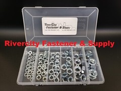 1/4-20 5/16-18 3/8-16 7/16-14 1/2-13 9/16-12 Jam Nut Assortment – Kit Zinc