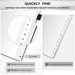 Address Book with Alphabetical Tabs, Hardcover Large Print Telephone and Addr…