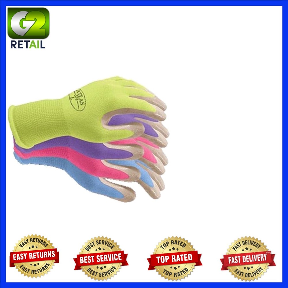 370 Nitrile Grip Coated Work Gloves – Assorted Colors, 4-Pack for Versatile Use