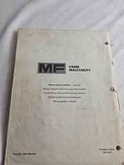 Massey Ferguson MF 300 Combine Owner’s Operator’s Manual 690 553 M9 10/80 #DMG