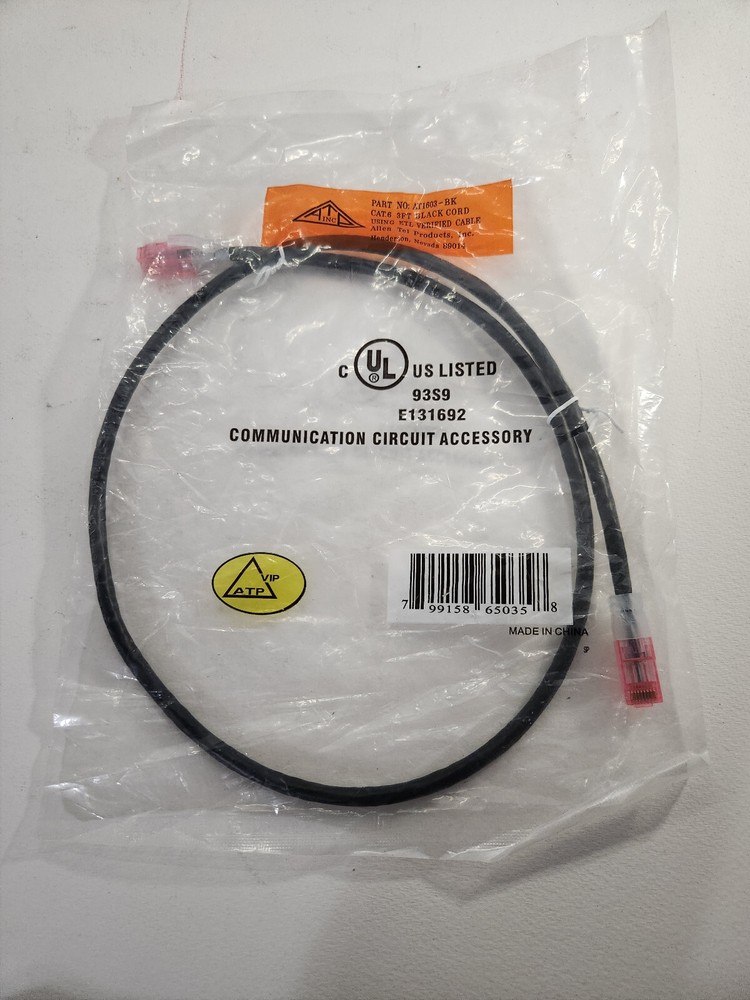 ATP – AT1603-BK – Communication Circuit Accessory – 3″ CAT6 – Lot of 4
