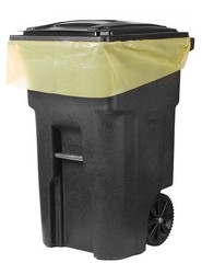 Plasticplace 64-65 Gallon Trash Can Liners For 1.5 Mil Heavy Duty Garbage 50 X