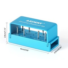 Kit de Fresas de Diamante para Zirconia FG 1.6mm para Turbina de Alta Velocidad