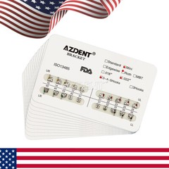 22X AZDENT Dental Orthodontic Braces Brackets Metal Mini Roth 022 Hooks 345 FDA