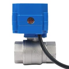 U.S. Solid 1 inch Motorized Ball Valve with US Plug Stainless Steel 110V AC