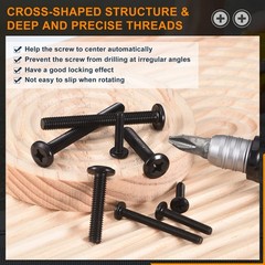 20Pcs M5-0.8 x 10mm Flat Round Head Machine Screws Phillips Drive Fastener