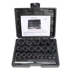 DPTOOL 22 Piece Bolt Nut Extractor Set, 1/2″ and 3/8″ Drive Impact Lug 22PC