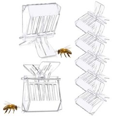 5PCS/Set Queen Bee Catcher Clip Cage Catching Beekeeping Equipment Plastic Clear