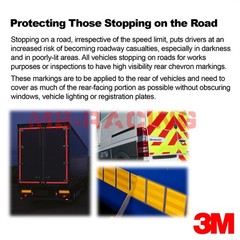 3M Diamond Grade White Conspicuity Tape 2″ x 2″ CE Approved Reflective Safety