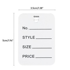 jijAcraft 1000Pcs Price Tags, White Clothing Tags for Retail, Small Kraft Paper