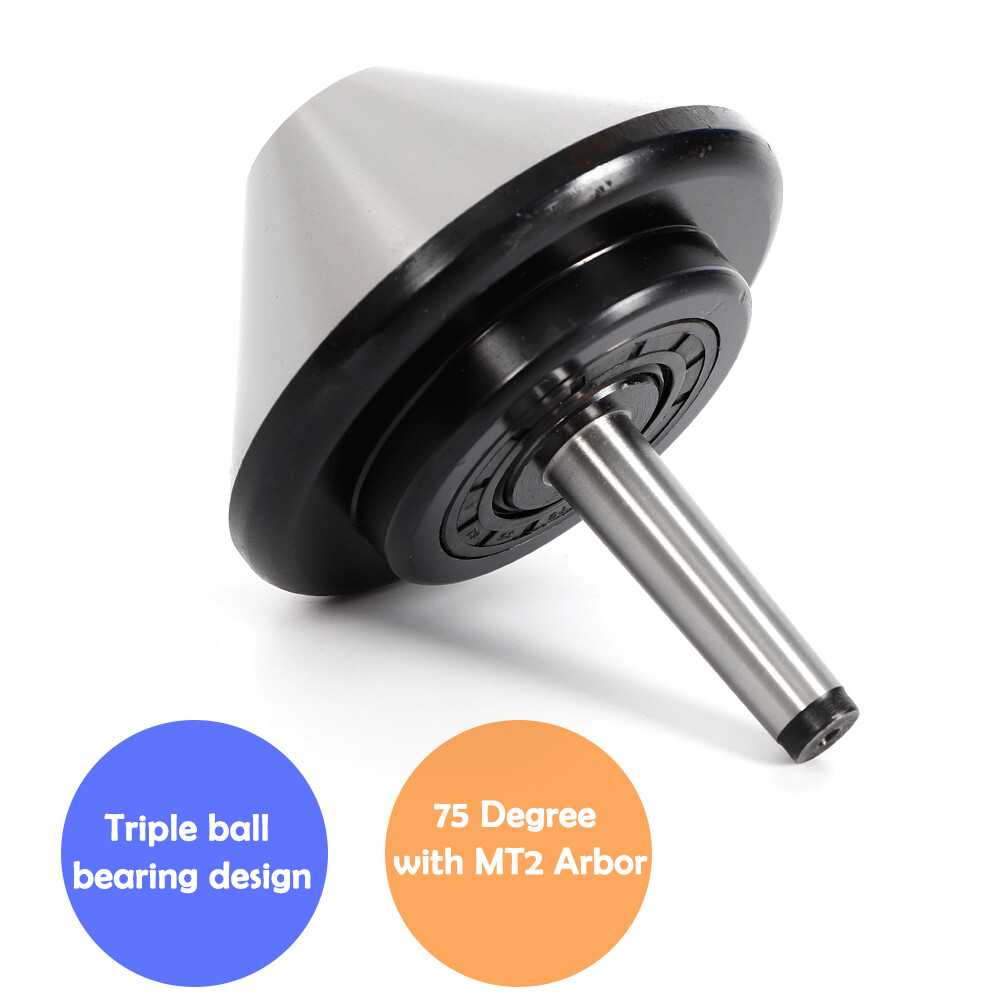 MT2 Bull Nose Morse Taper Lathe Live Center 75 Degree Nose Tool 120mm New