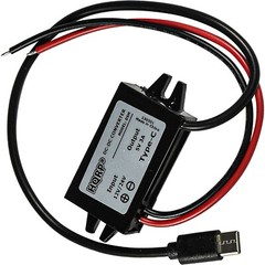 HQRP DC-DC Step Down Converter 12/24V to 5V 3A 15W with Type-C Male Connector