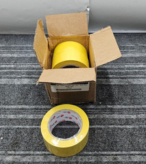 (QTY 3) Tape Logic T92363PKY Safety Tape, 2″ x 36 yds, Yellow Solid Vinyl
