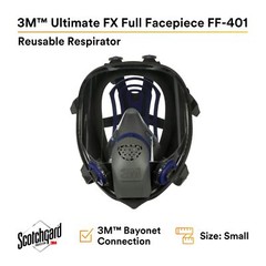 3M Ultimate FX Full Facepiece Reusable Respirator FF-401, Small 4EA/Case