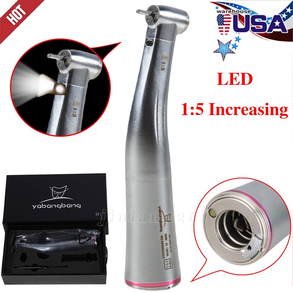 Electric Dental Handpiece Mini Head 1:5 Contra Angle LED Yabangbang