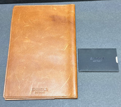 Shinola Medium Journal iPad Mini Cover w/o Tab Natural Leather Wallet