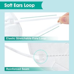 100 Pack KN95 Face Masks – Breathable Disposable Dust Masks for Adults, White