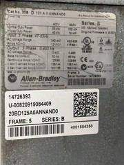 100HP 20BD125A0ANNAND0 ALLEN BRADLEY Powerflex 700 / Clean/ MFG 2010