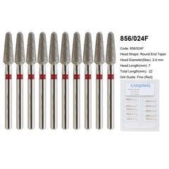 FG Dental Diamond Burs 856 850 Round End Taper Crown Prep Coarse Fine High Speed