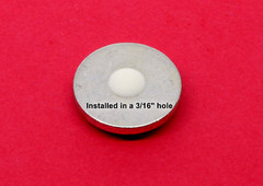 3/16″ Hole Nylon Locking Panel Plugs Black/White Dome Cover 15/64″ Top Width