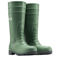 HISEA Men’s Boots Steel Toe Safety Work Boots Muck Mud Farm Gardening Rain Boots