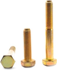 7/16″-14 x 1 3/4″ Hex Cap Screws Grade 8, UNC, Zinc-Yellow Bake USA, PT, 10 Pack