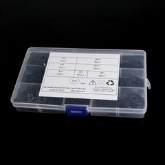 340 Piece Internal Teeth Star Lock Spring Quick Washer Push-In Quick Nut Set