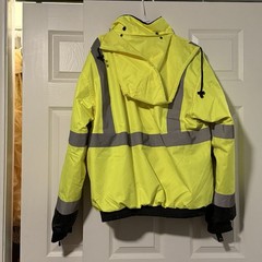 Radwear by Radians Deluxe Bomber Jacket SJ210B Large Yellow Black Gray