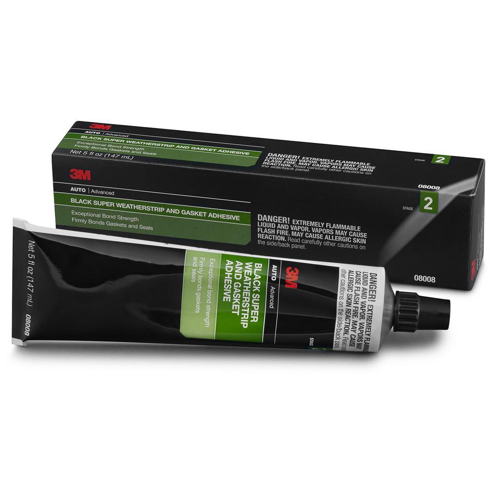 3M 08008 5 fl. oz. Super Weatherstrip and Gasket Adhesive in Black