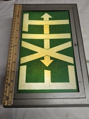 Old School Illuminated EXIT Sign Light Box, Hardwired Wall Mount – Novelty