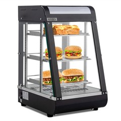 ROVSUN Commercial 3 Tiers 15″ Heat Food Pizza Warmer Display Show Case w/Bulb