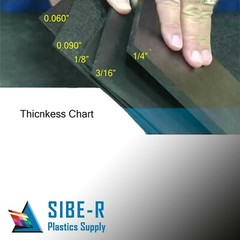 ABS Plastic Sheet – 1/4″ thick (6mm)-Black – 28″ x 20″ – Vacuum Forming Hobby