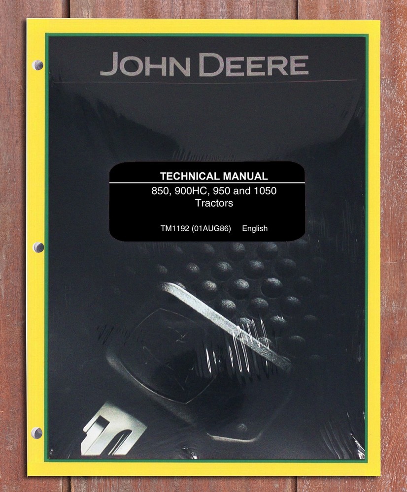 John Deere 850, 900HC, 950,1050 Tractor Technical Service Repair Manual – TM1192