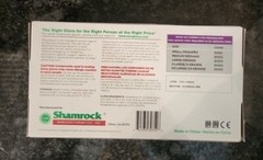 Shamrock Supreme Nitrile Exam Gloves, Powder Free, Textured (Medium) Box of 100