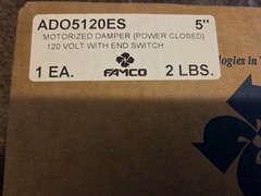 FAMCO ADC W/120 W/End Switch Motorized Damper 5″ ADO5120ES NOS