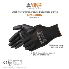 Liberty P-Grip Ultra-Thin Polyurethane Palm Coated Glove with 13-Gauge Nylon/Pol